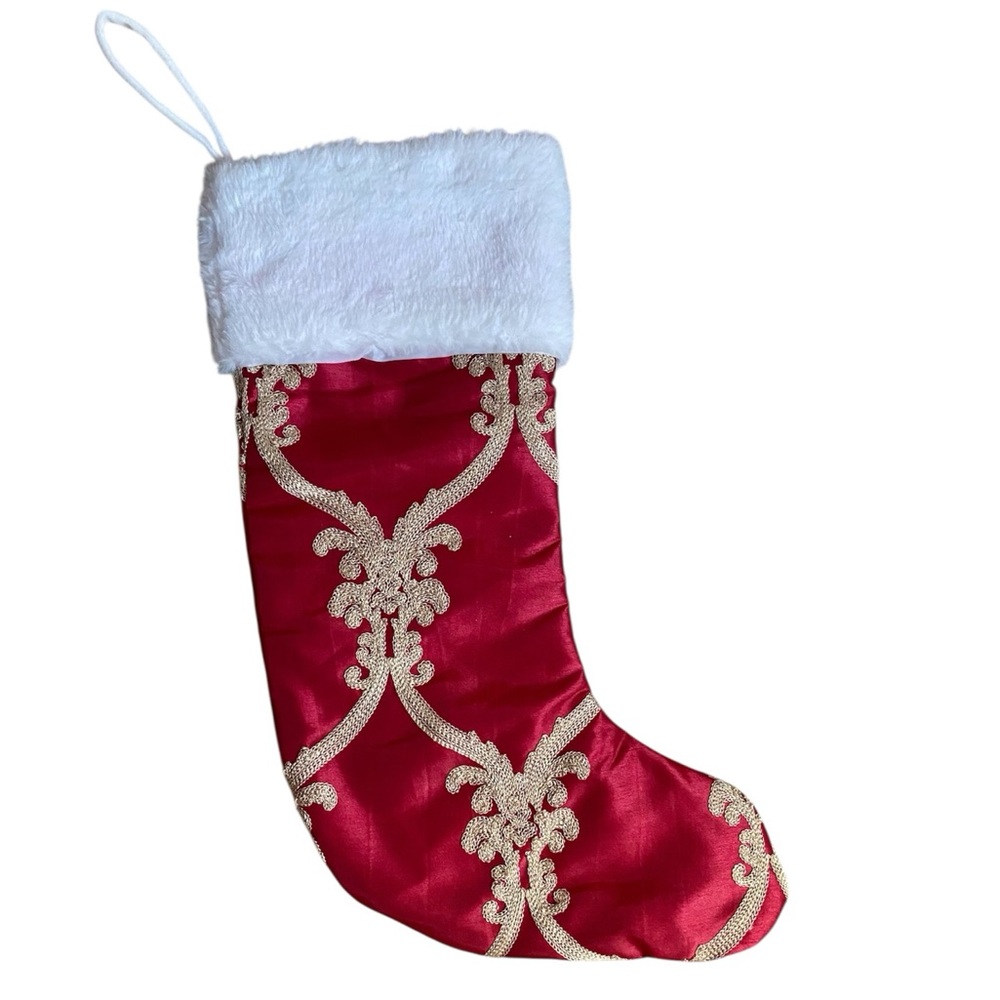 Rodeo Home elegant golden embroidery stocking